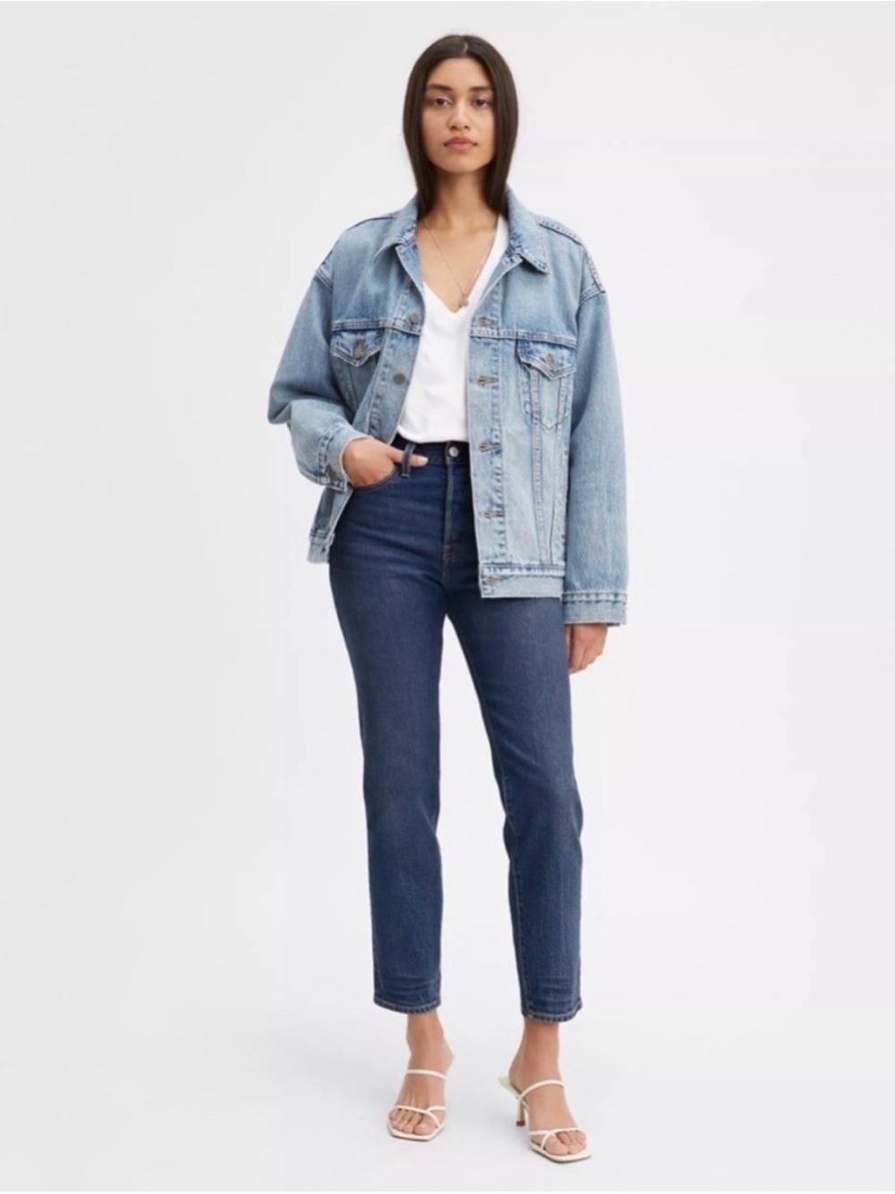 Levi's Wedgie Icon Fit Ankle Jeans Dark Wash size 24